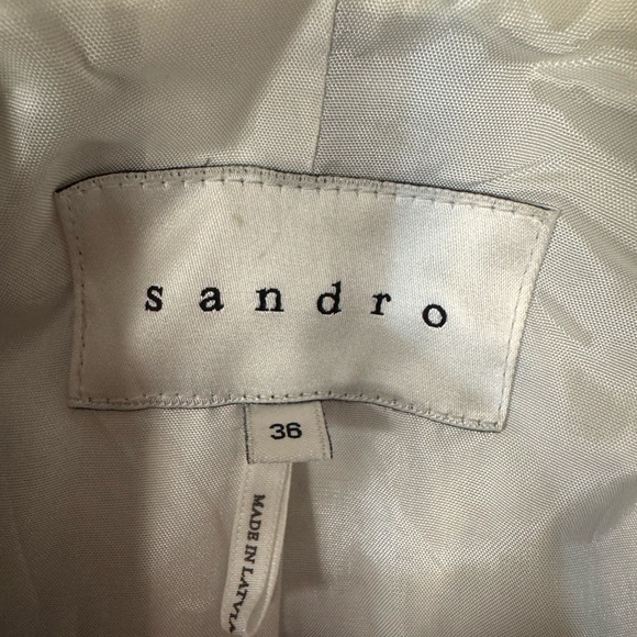 Sandro Paris Vernis Tweed Moto Jacket - Picture 3 of 5